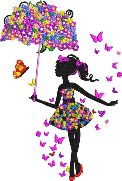 00508-SWORNA-Butterfly-Floral-Girl-12x12