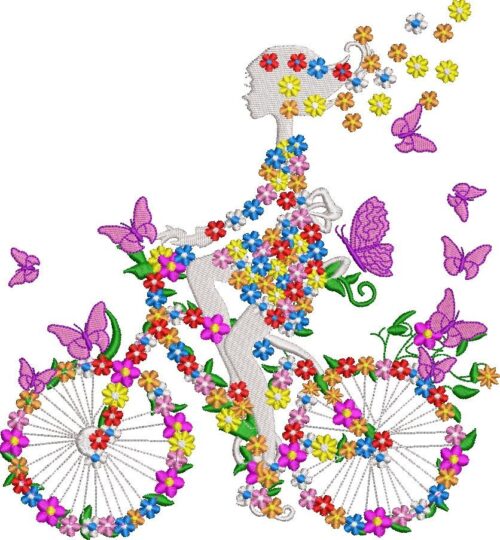 00533-Floral-Girl-Bicycle--SWORNA-Nature-Series-10x10
