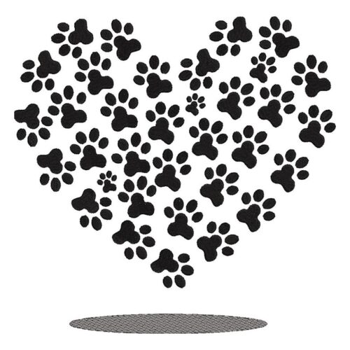 Heart-Print-shape-Paw-Design