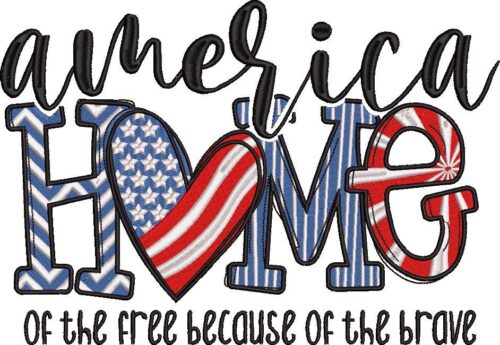 FE20417-America-Home-Word-Art-large