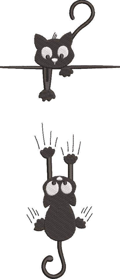 FE01271-Two-Cute-Black-Cats--10x10