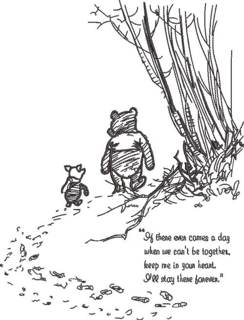 FE01407-Pooh-And-Piglet-With-A-Poem-10x10