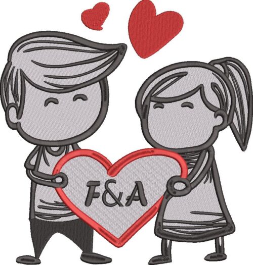 FE01764--Kid-Couple-Love-Heart---10-x-10