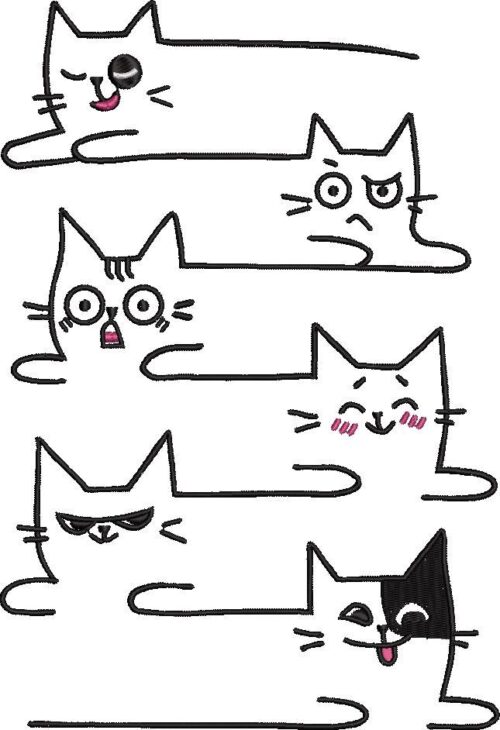 FE01784-Cartoon-Cats-10-x-10