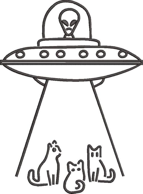 FR0034-Alien-Spaceship-Abducting-Cats-10x10
