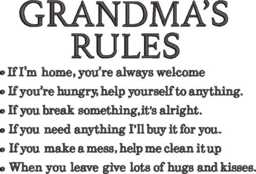 FE01951-Grandma-s-Rules-10X10