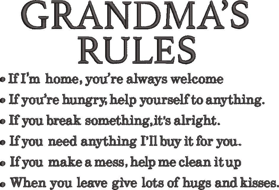 FE01951-Grandma-s-Rules-10X10