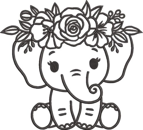 FE02054-Cute-Elephant-10X10