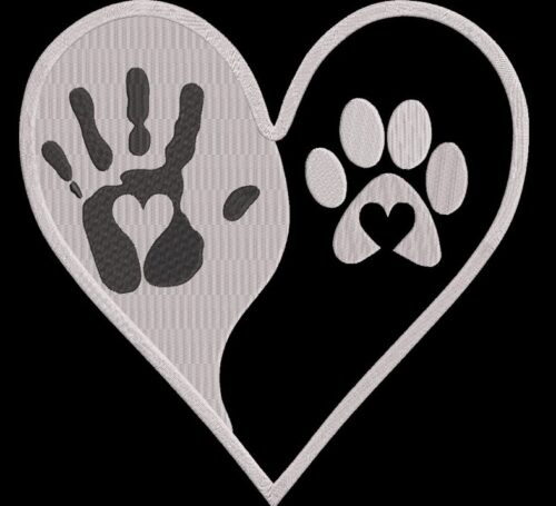FE02254-Hand-And-Dog-Paw-in-Heart