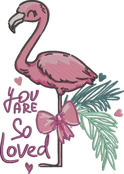 FE02255-You-are-Loved-Flamingo-Self-Love-Quote-10X10