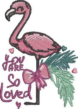 FE02255-You-are-Loved-Flamingo-Self-Love-Quote-4X4