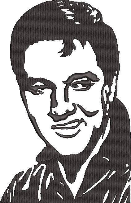 FE02368-Elvis-Presley-Face-Silhouette-7X7