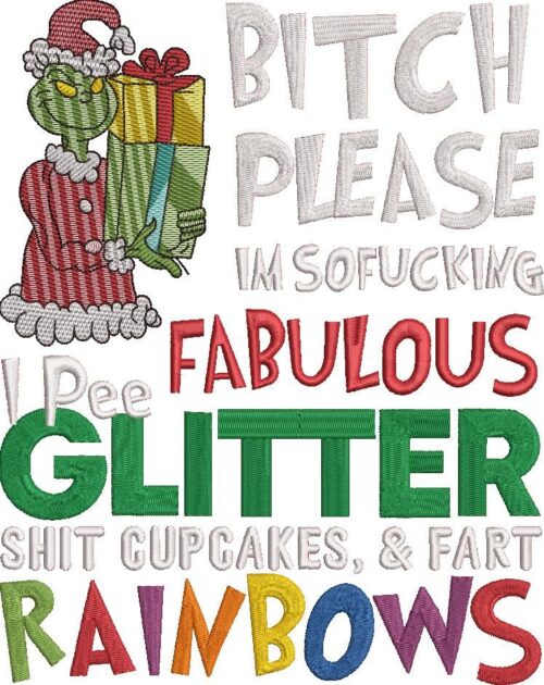 FE02514-Fabulous-Glitter-Grinch-Quote-10x10