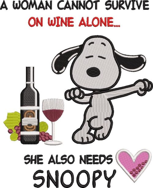 FE02631-Wine-Alone-Nosey-Dog-10x10