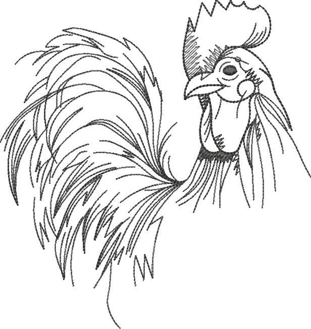FE02928-Rooster-Line-Art-Medium