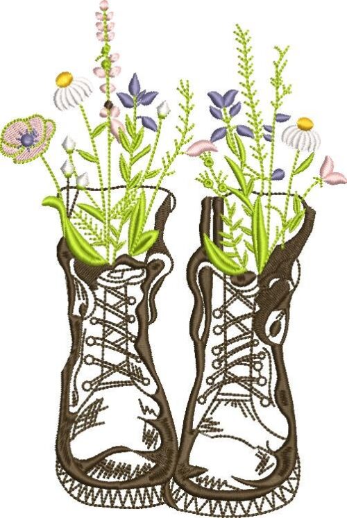 FR0533-Floral-Boots-Medium