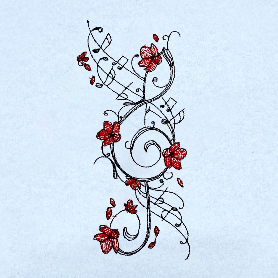 FE03049-Music-note-and-Flower