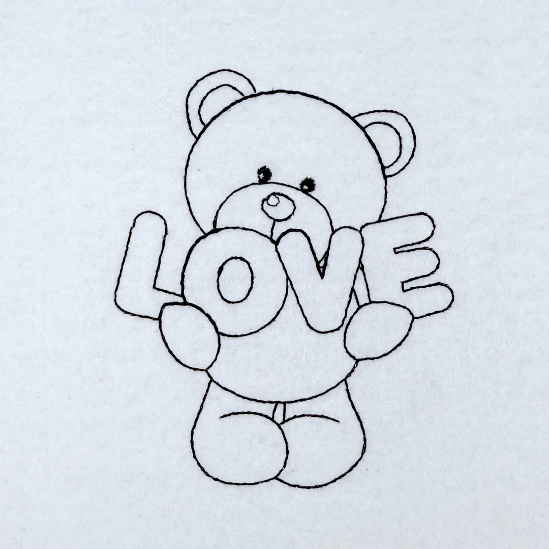 Teddy-Bear-Love-Line-Art