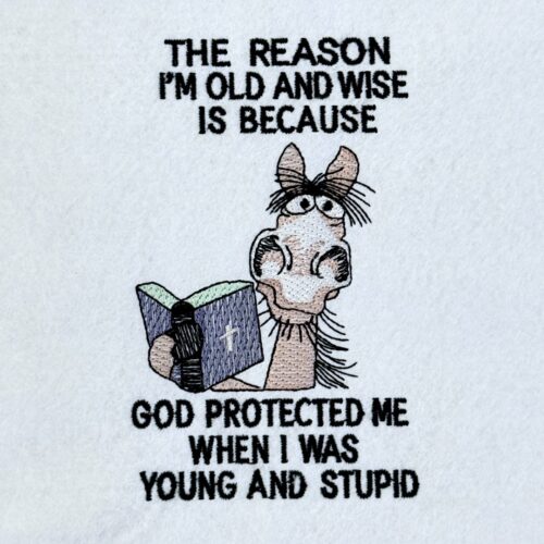 FE03460-Old-Wise-Donkey-Funny-saying