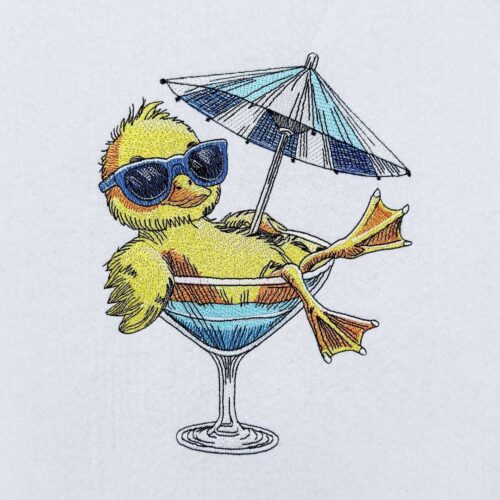 FE03711-Duck-With-Cocktail-Glass-Embroidery-Pattern-(1)