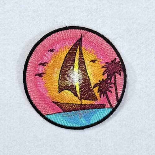 FE03953-Yatch-Sun-Scene-ITH-Coaster-Embroidery-Pattern