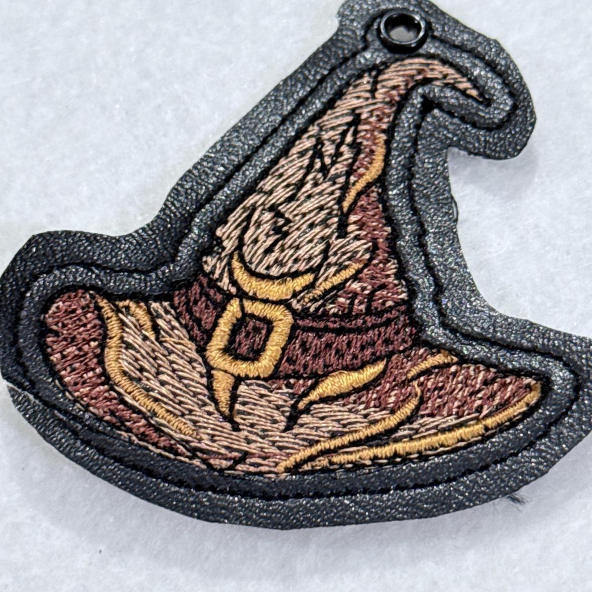 Brown-Witch-Hat-Key-Fob-Embroidery-Design