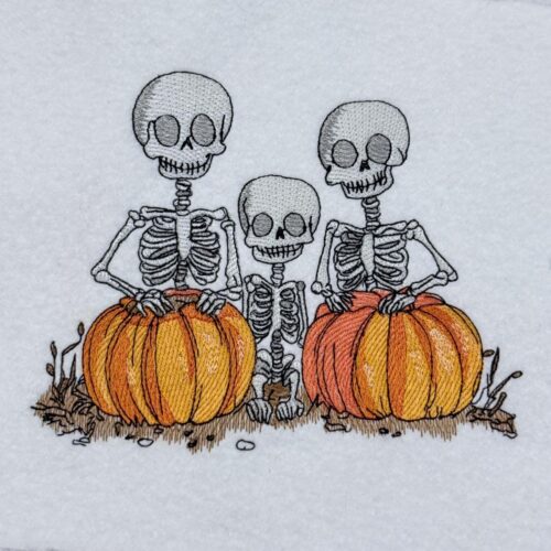 Skeleton-Family-With-Pumpkins