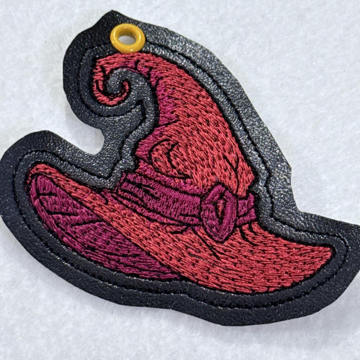 Spooky-Witch-Hat-key-Fob-Embroidery-Design