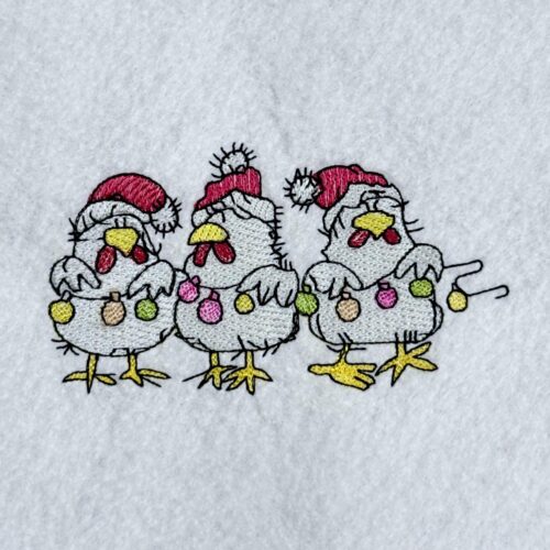Christmas-Chickens-With-Ornaments