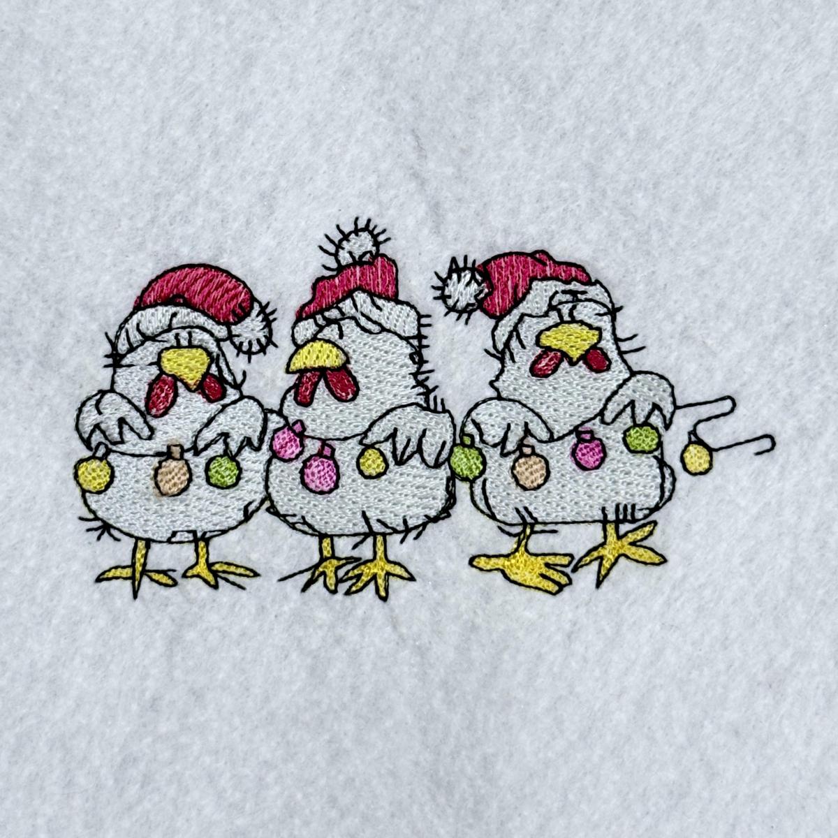 Christmas-Chickens-With-Ornaments