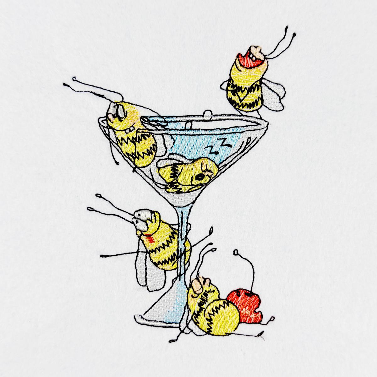 Martini-Glass-With-Bees