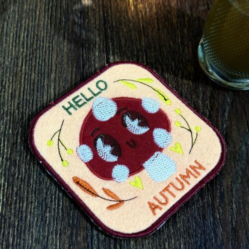 HELLO-AUTUMN-Mushroom-ITH-Coaster