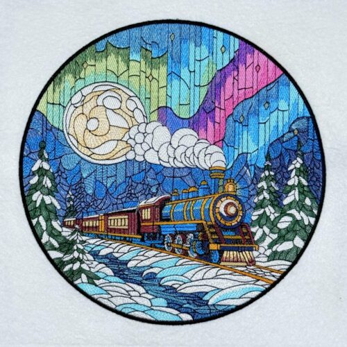 Train-Under-The-Northern-Lights