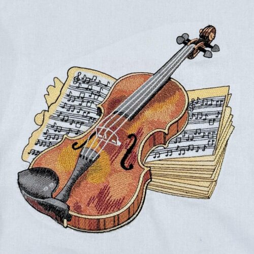 Violin-With-Music-Sheet