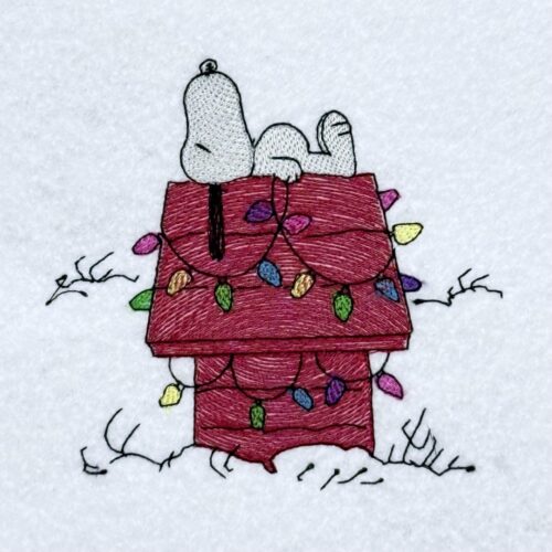 FE04614---Relaxing-Snoopy-on-Decorated-House