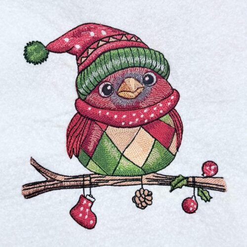 Festive-Winter-Bird-With-Santa-Hat