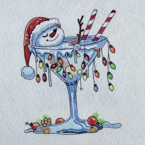 Melting-Snowman-Martini-Glass