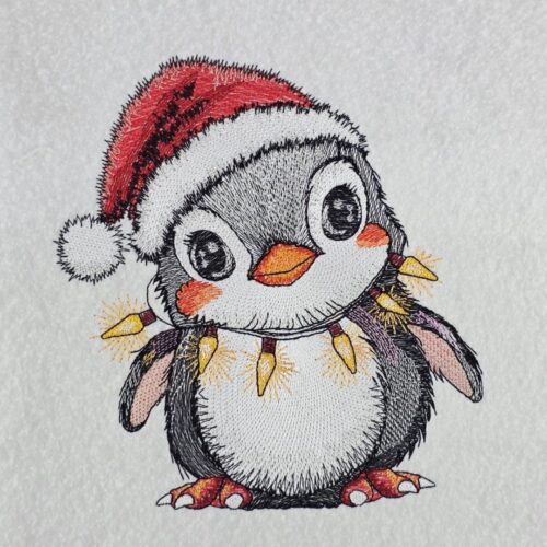 Penguin-Tangled-In-Christmas-Lights