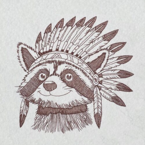 Tribal-Feathered-Raccoon