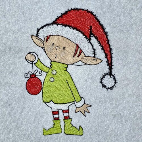 elf-in-santa-hat-with-christmas-ball