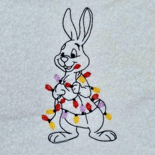 rabbit-tangled-in-christmas-lights-lineart