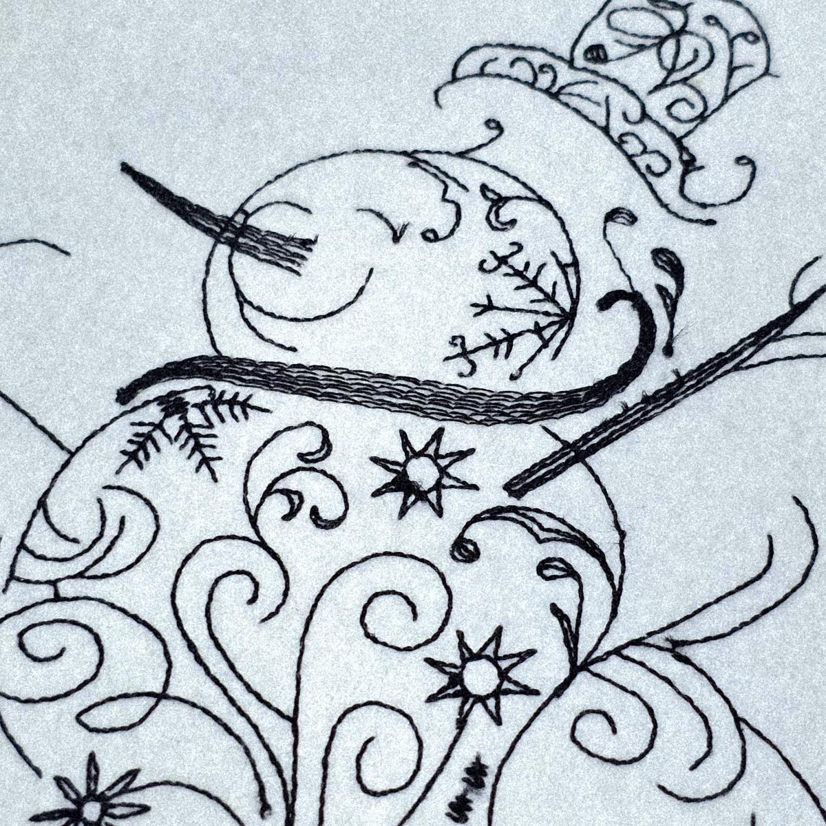 swirl-snowman-christmas-line-art-embroidery-design