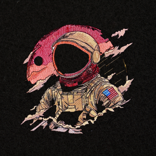 FE04338---Astronaut-With-American-Flag