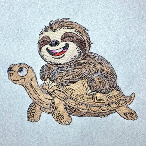 funny-sloth-riding-turtle