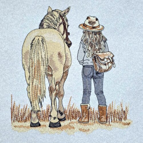 girl-and-horse-best-friends-western-scene