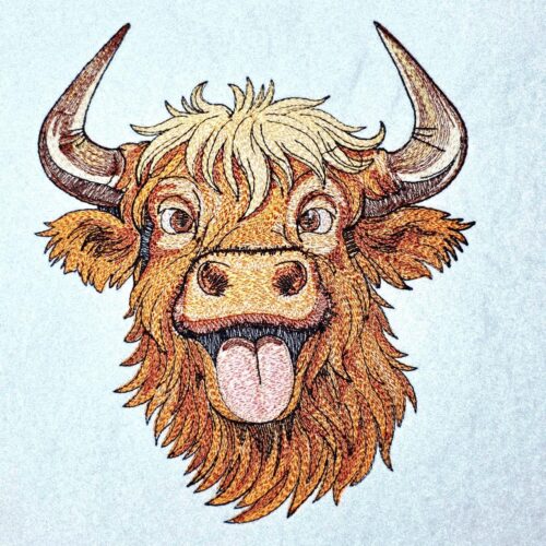 goofy-highland-cow-face