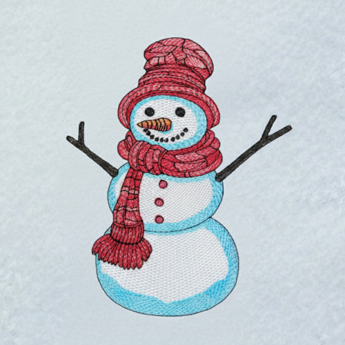 snowman-with-scarf-and-hat