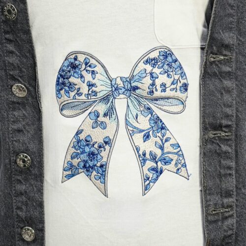 Blue-Floral-Bow-Machine-Embroidery-Design