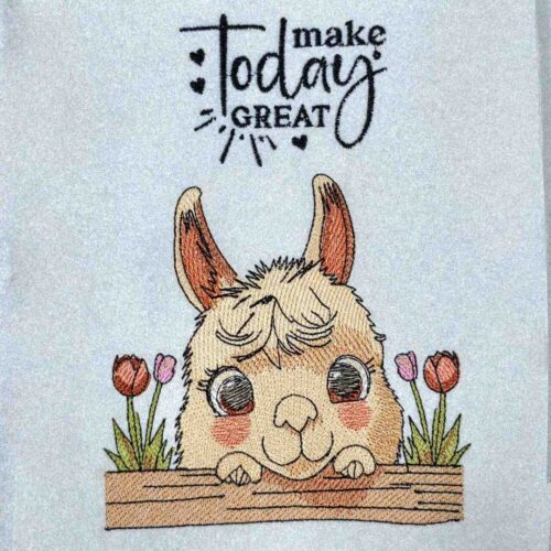 make-today-great-llama-Machine-Embroidery-Design