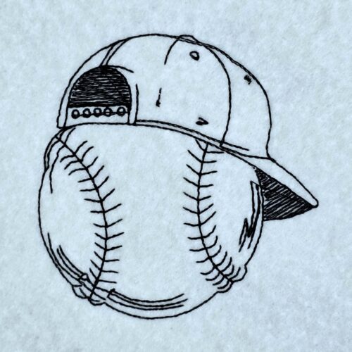 baseball-with-cap-line-art